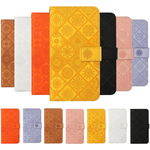 National Pattern Flip Walle Leather Case For Samsung Galaxy Note 20 S10 S10E S20 FE S30 S21 Plus Ultra Card Holder Coque Cover ► Photo 1/6
