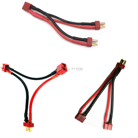 T Plug Y Wire Harness Female to Male T Plug Parallel Battery Pack Connector Cable For Lipo Battery ► Photo 1/6