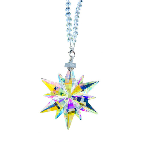 New AB Color Crystal Snowflake Hanging Ornament Car Decor Crystal Prisms Pendants Suncatcher Home Wedding Decor Dropshipping ► Photo 1/6