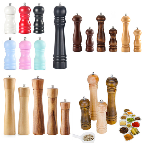 Manual Solid Wood Salt And Pepper Grinder Seasoning Spice Grinder 4