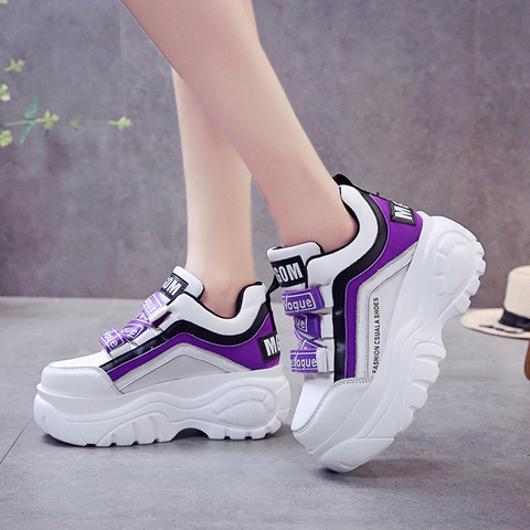 Lucyever Platform Sneaker Women 2022 Spring Ankle Boots Thick Soled High-heeled Waterproof Sport Shoes Woman Comfortable Flats ► Photo 1/6