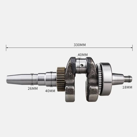 Tapered Crankshaft Assy(with bearing+ Gear) for 186F L100 9HP Air Cooled Diesel Engine powered 5~5.5KW Generator ► Photo 1/1