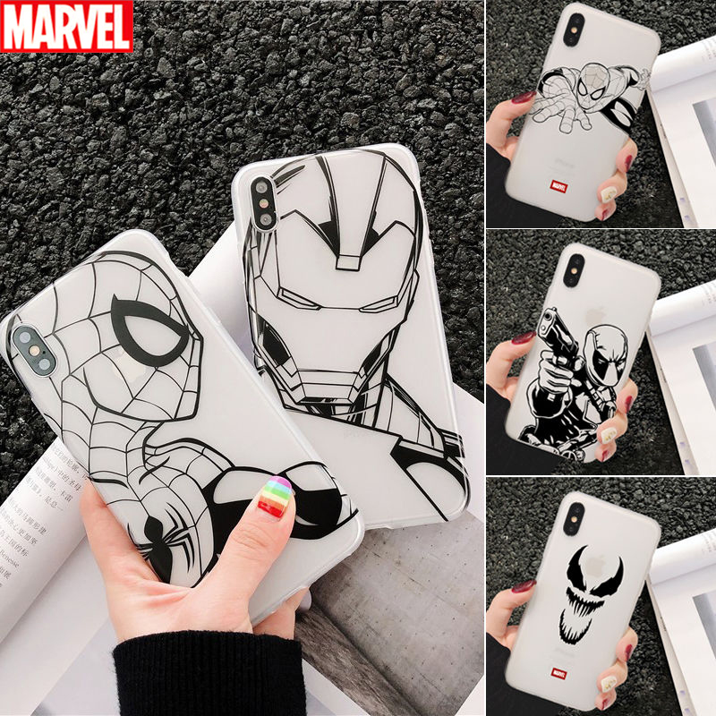 Price History Review On Marvel Iron Man Spiderman Tpu Phone Case For Iphone 11 Pro Max Xr Xs Max 7 8 Plus X Full Body Soft Translucent Phone Back Cover