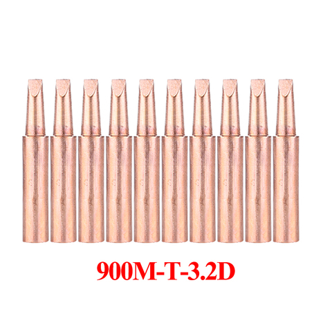 10Pcs/lot Pure Copper Soldering Iron Tip 900M-T-3.2D Lead-free Welding Sting For 936 852D Soldering Iron Station ► Photo 1/1