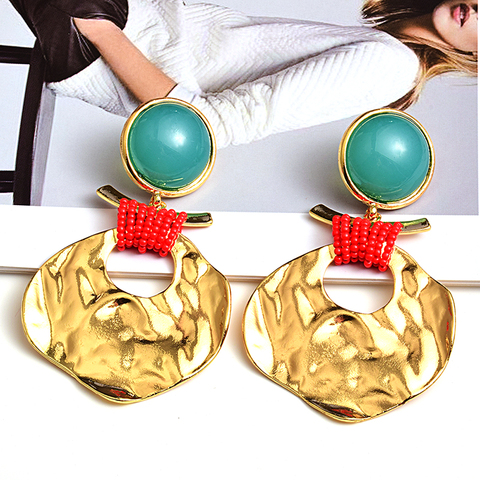 New Arrival Gold Metal Irregular Earrings High-quality Dangle Drop Earrings Fashion Trend Jewelry Accessories For Women ► Photo 1/6