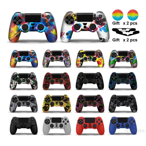 Soft Silicone Gel Rubber Case Cover For SONY Playstation 4 PS4 Controller Skin Protection Case For PS4 Pro Slim Gamepad Controle ► Photo 1/6