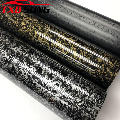 50cm*100cm to 600cm Black Gold Silver Forged Carbon Vinyl Wrap with Air bubbles Adhesive DIY Car Styling Sticker Decal Wrapping ► Photo 1/6