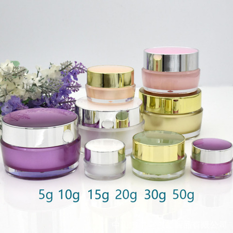 Refillable Bottles Travel Face Cream Lotion Cosmetic Container Plastic Empty Makeup Jar Pot Cosmetic Packaging 5/10/15/20/30g ► Photo 1/6