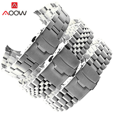 Stainless Steel Band Strap 20mm 22mm Seamless Folding Buckle Diving Men Sport Replacement Bracelet Watch Accessories for Seiko ► Photo 1/6
