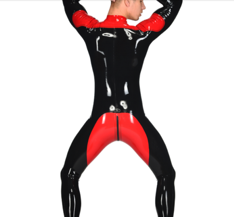 Racing uniform Latex Rubber racing suit Eng Catsuit Sock Suit Zipper Poliert Feste Size S-XXL ► Photo 1/5