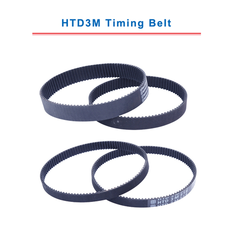 HTD3M Timing Belt with circular teeth 3M-285/288/291/294/297/300/303/306/309/312 teeth pitch 3mm belt width 10/15 mm ► Photo 1/1