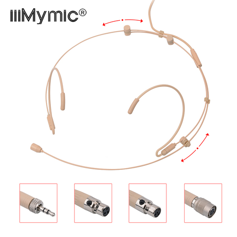 Adjustable Headset Omnidirectional Condenser Microphone For Children Student !! 4 Pin 3 Pin XLR 3.5mm Lockable Headworn Mic Mike ► Photo 1/6