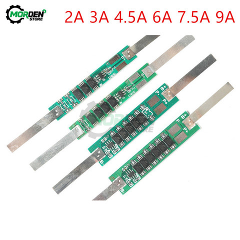 2A 3A 4.5A 6A 7.5A 9A BMS Protection Board For 1S 3.7V 18650 Li-Ion Lithium Battery 1-6MOS with Nickel strip ► Photo 1/6