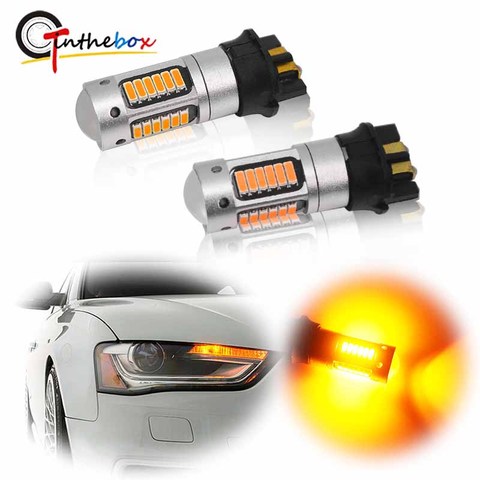 Gtinthebox Canbus PW24W PWY24W LED Bulbs For Audi BMW Volkswagen Turn Signal Light Daytime Running Light DRL Amber yellow White ► Photo 1/6
