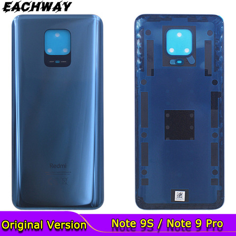 Note 9 Pro For Xiaomi Redmi Note 9S Battery Cover Back Glass Panel Rear Housing case For Redmi Note 9S Back battery Cover Door ► Photo 1/6