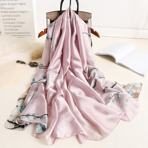 Chinese Fashion silk Autumn and winter Lady Multicolor Popular New style scarf Women Sunscreen luxury Shawl print Headscarf ► Photo 1/6