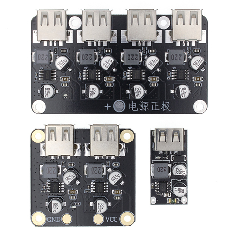 USB QC3.0 QC2.0 DC-DC Buck Converter Charging Step Down Module 6-32V 9V 12V 24V to Fast Quick Charger Circuit Board 3V 5V 12V ► Photo 1/6