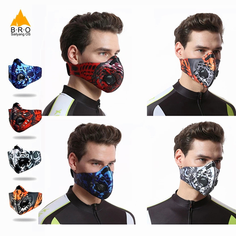 COOL Anti Pollution Face Mask MTB Cycling Mouth Masks PM 2.5 Dust Proof Activated Carbon Filter for Training Masker Face Shield ► Photo 1/6