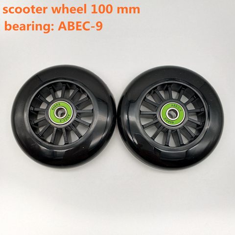free shipping scooter wheel 100 mm 100x24 mm 110x24 mm bearing abec-9 pu wheel high quality ► Photo 1/3