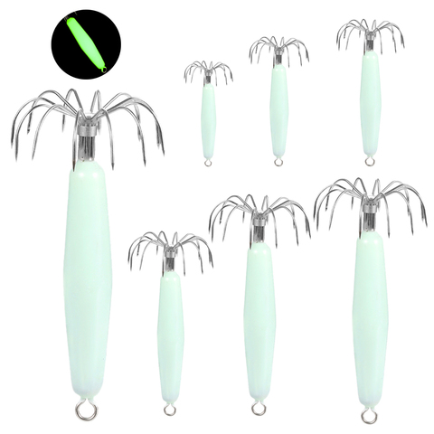 Luminous Squid Hook 12 Umbrella Hook Strong Luminous Squid Hook Blowpipe Hook Octopus Hook For Octopus Jigs Fish Goods Tackle ► Photo 1/6