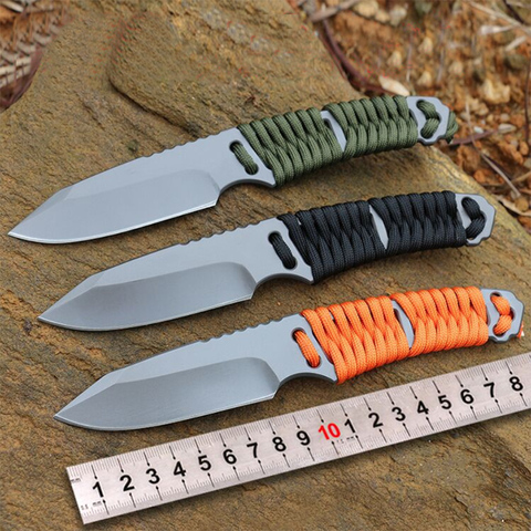 Super classic survival diving knife fixed blade Sharp blade cut the rope hook back serrate Necklace knife ► Photo 1/6