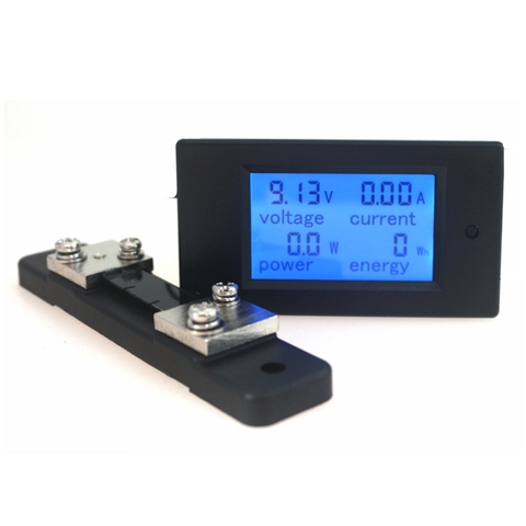 DC 6.5-100V 50A/100A Digital DC Voltmeter Ammeter LCD 4 in 1 DC Voltage Current Power Energy Meter Detector Amperimetro Shunt ► Photo 1/6