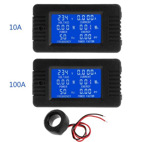 Digital Voltage Energy Meter Frequency Power Current Power factor Panel Watt Combo Indicator 80~260V 110V 220V ► Photo 1/6