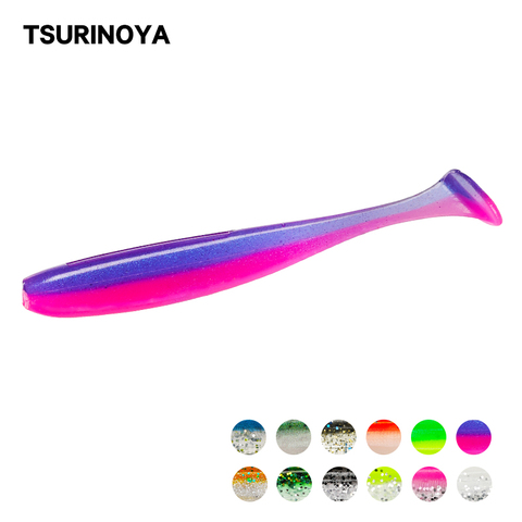 TSURINOYA Fishing Lure T -Tail Soft Bait 2.2g 3.6g 12 TEXAS RIG DOWNSHOT RIG  Artificial Bait Worm Bait add salt Fish attractant ► Photo 1/6