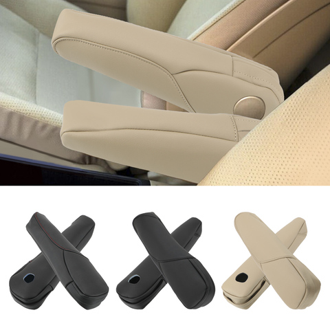 1 Pair Microfiber Leather Side Seat Armrest Handle Decor Cover Protection Trim For Honda CRV 2007 2008 2009 Car-Styling ► Photo 1/6