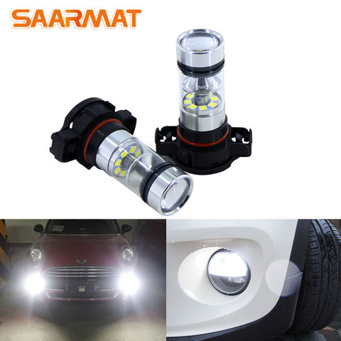 2X High Power PSX24W PS19W 5202 LED Bulbs For MINI Cooper F55 F56 Halogen Headlamp Trim For Daytime Running Lights 6000K White ► Photo 1/6