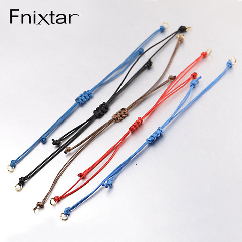 Fnixtar 5Pcs/Lot Red Black Brown Color Adjustable Rope Chain Braid Bracelets For Women DIY Handmade Making Jewelry Accessories ► Photo 1/6