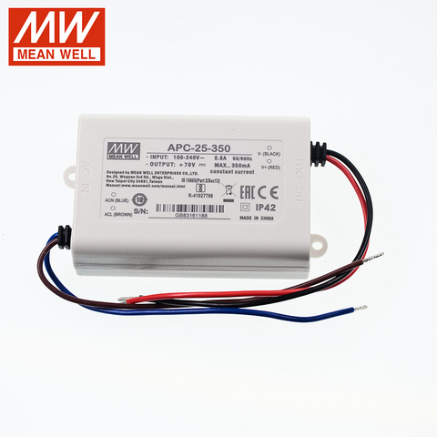 [Seven Neon]MEAN WELL APC-25 350mA 500mA 700mA 1050mA LED Driver High effection Single Output Switching Power Supply ► Photo 1/6