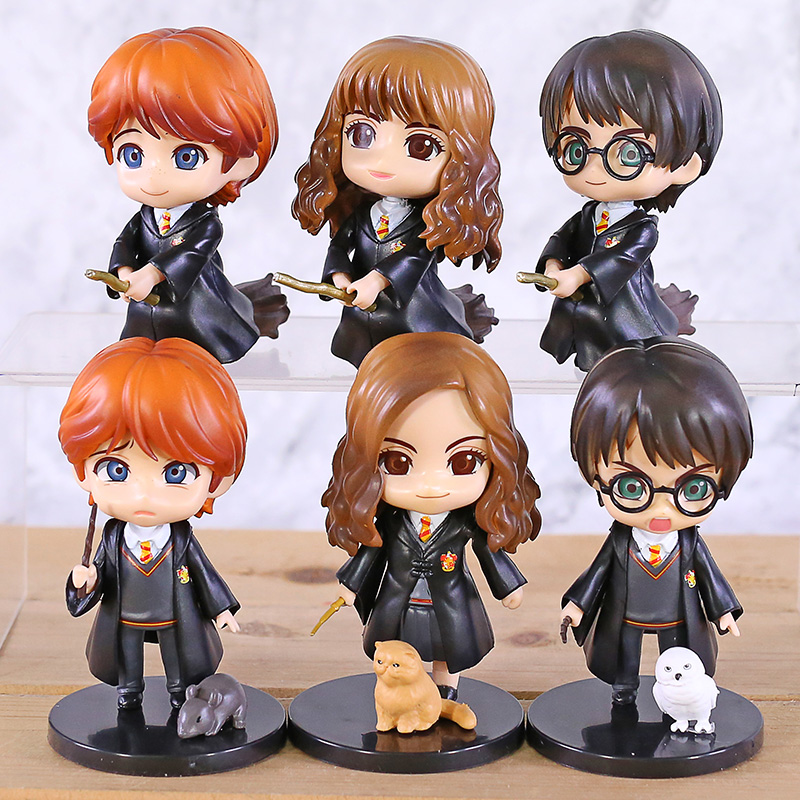 6PCS Set Harry Potter Plush Toy 4" Collection Doll Gift Harry Hermione Ron 