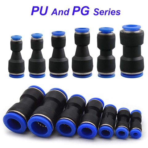 PU Fast Pneumatic Connector Push in Hose Straight Pneumatic For Connect Air Pneumatic Connector Components 4 6 8 10 12 16 mm ► Photo 1/6
