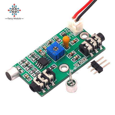 Microphone Pickup Microphone Amplifier Module Adjustable Audio Amplifier Circuit AC Signal Amplifier Board with Pin&Wire ► Photo 1/6