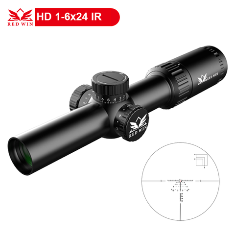 Red Win HD 1-6x24 Scope CQB Rifle Scope 1/2MOA Turret w/ Zero Lock System 6 Level Red Rangefinding BDC Reticle w/ wind hold ► Photo 1/6