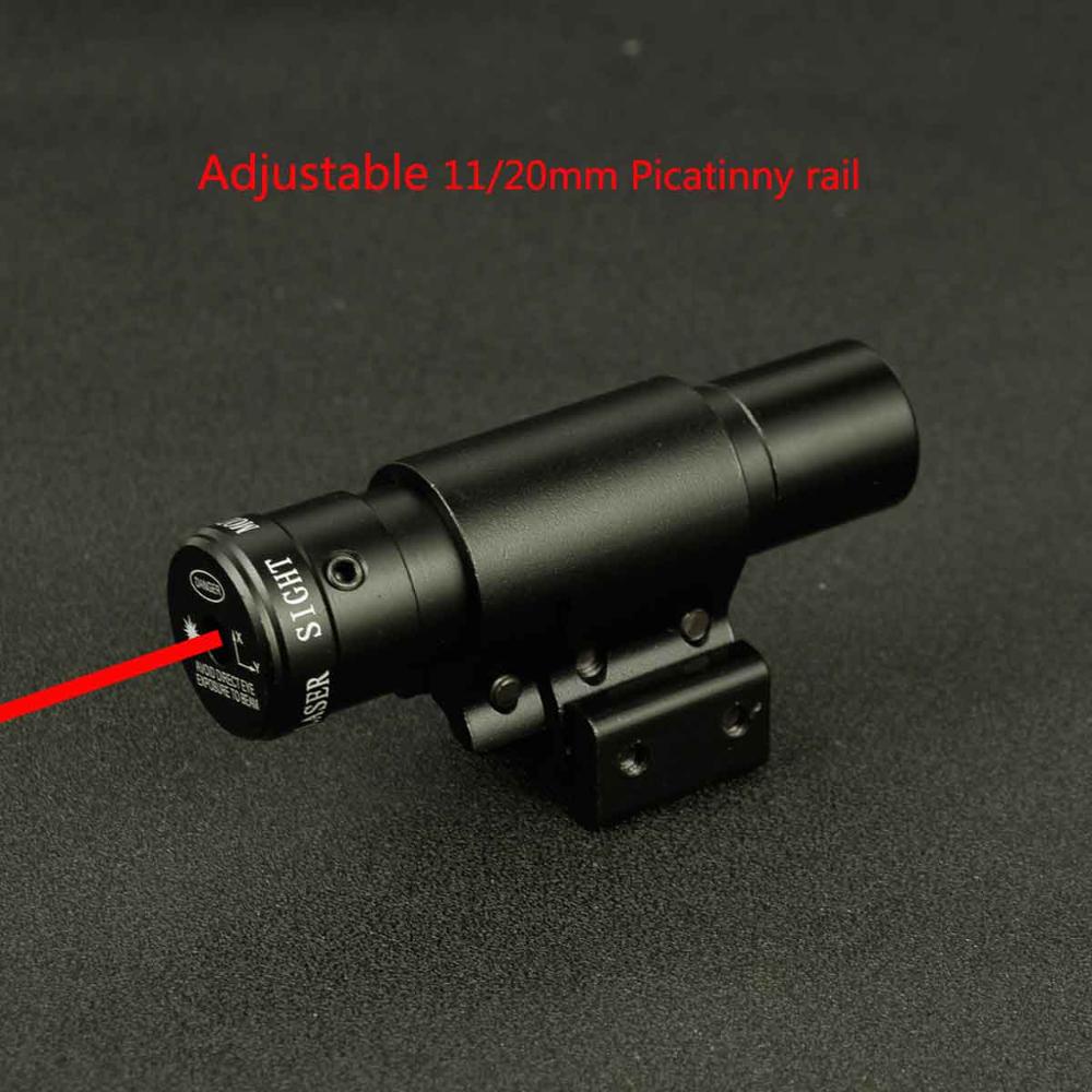 MinI Tactical Red Dot Laser Sight 11/20mm Picatinny Mount Rifle Gun Pistol Scope 