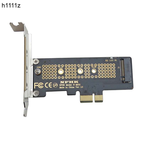 NVMe PCIe M.2 NGFF SSD to PCIe x1 Adapter Card PCIe x1 to M.2 Card with Bracket PCI-E M.2 Adapter for 2230 2240 2260 2280 SSD M2 ► Photo 1/4