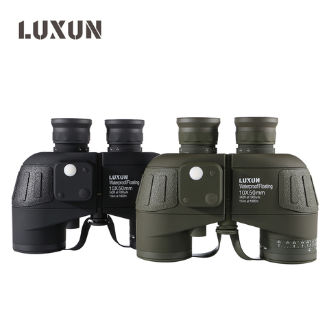 LUXUN 10x50 HD High Magnification Waterproof Binoculars With Compass Military Nautical Hunting Powerful binoculars ► Photo 1/6