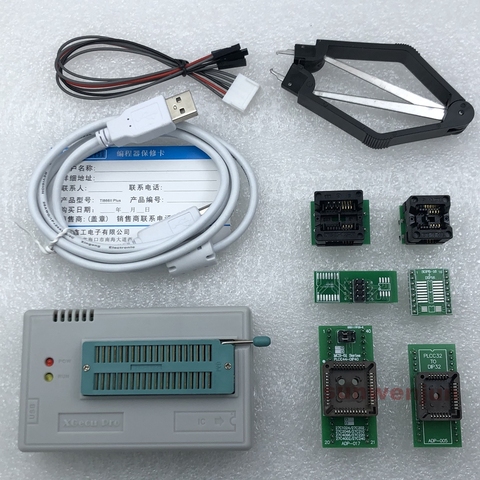 V10.27 XGecu TL866II Plus USB Programmer support 15000+IC SPI Flash NAND EEPROM MCU PIC AVR replace TL866A TL866CS + 6 adapters ► Photo 1/6