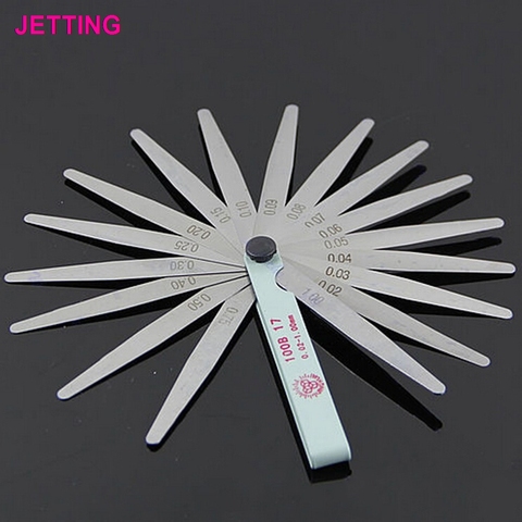 17 Blade Thickness Gap Metric Filler Feeler Gauge Measure Tool Useful Multi Tools Metric Measurement 0.02 to 1mm ► Photo 1/6