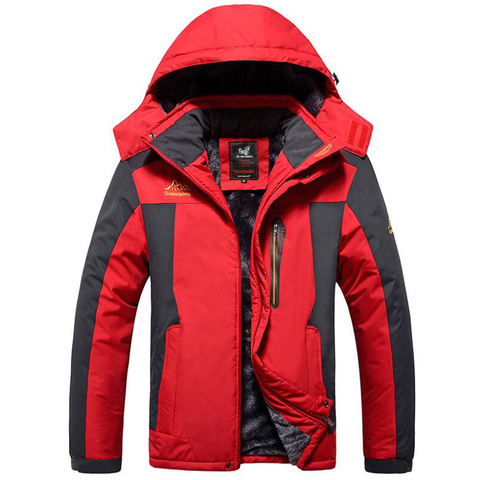 Winter Outdoors Jackets Plus Size 5XL 6XL 7XL 8XL 9XL Thicken Fleece Warm Coats Men Outwear Waterproof Windproof Hooded Jacket ► Photo 1/6