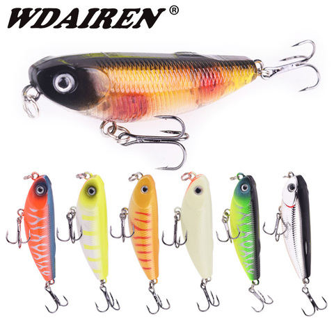 7pcs/Lot Mixed Colors Pencil Hard Fishing Lure Set Minnow Baits Kit Wobbler Crankbaits Pesca With Box Treble Hooks Bass Tackle ► Photo 1/6