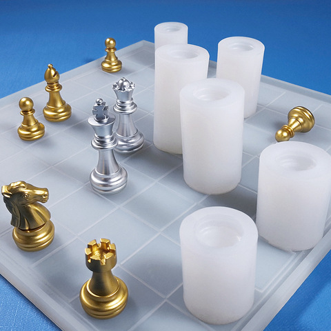 Chess Silicone Mold Resin Molds DIY Candle Silicone Mold Creative 6 Piece Set of Chocolate Baking Utensils Baking Accessories ► Photo 1/5