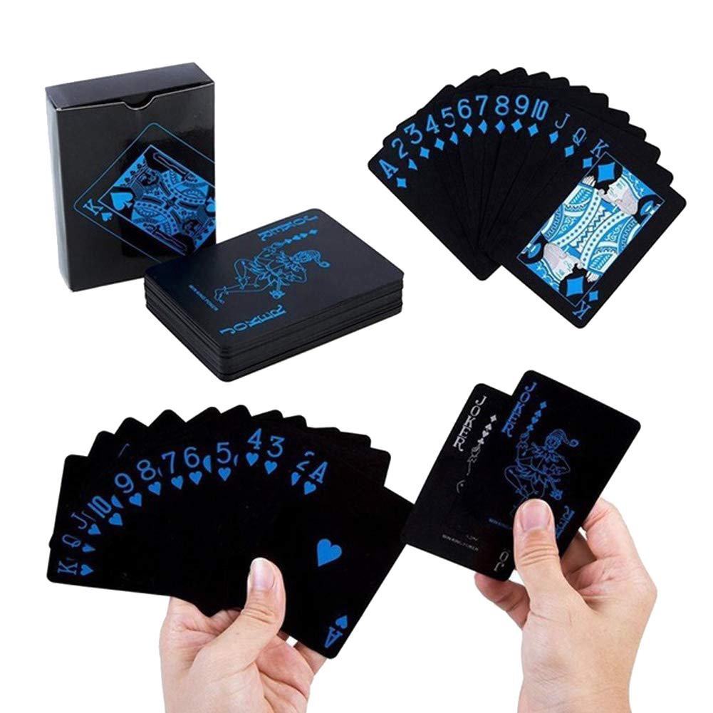 Waterproof Black Diamond Poker Creative Standard Playing Cards Magic Tricks Tool 
