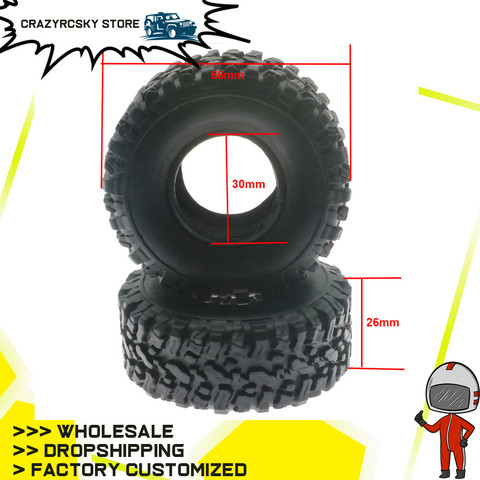 Pair Soft Rubber Tire With Foam Sponge For Wpl Henglong B14 B24 B16 B36, Ural C14 C24 Q60 Q61 Q62 Q63 Q64 4x4 And 6x6 Military ► Photo 1/6