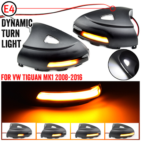Car Left Right Rearview Side Mirror Turn Signal LED Repeater Light Lamp For VW Sharan 2012-2015 Tiguan 2008-2016 Dynamic lights ► Photo 1/6