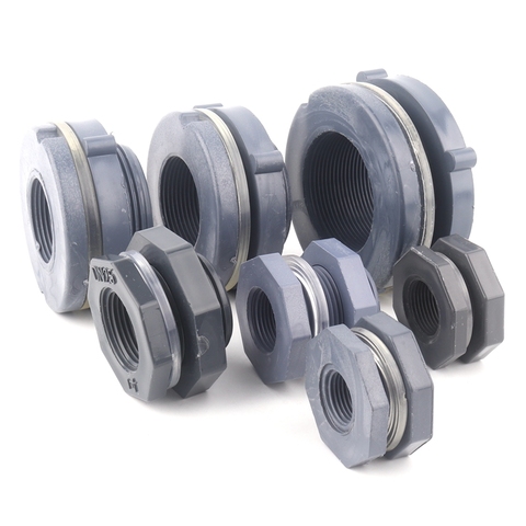 PVC Tank Water Connector Fish Tank Male Male Thread Thread/Female thread Bulkhead Pipe Joints Pipe Connector Water Tank Drainage ► Photo 1/6