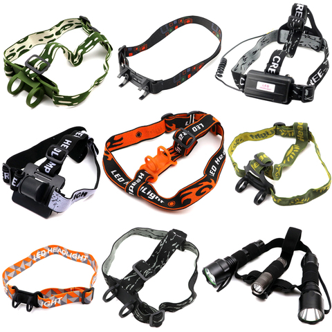 Flashlight Head Strap band Adjustable Elastic Belt Headband Mount Holder Support Stand for LED Torch lantern headlamp head light ► Photo 1/6