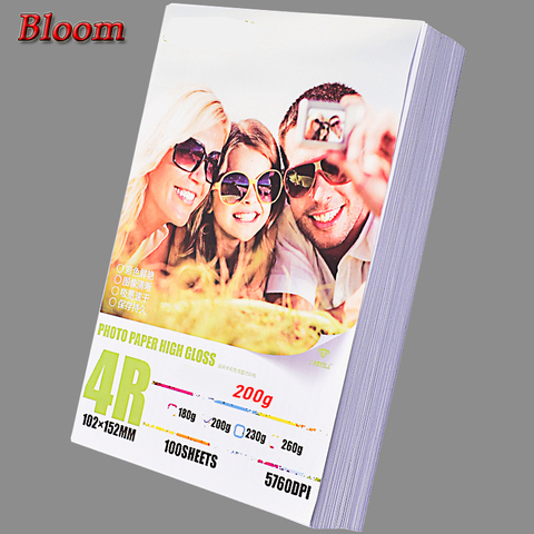 inkjet printer photo paper of 100 Sheets Glossy 4R 4x6 printing papers for All Models of printers ► Photo 1/6